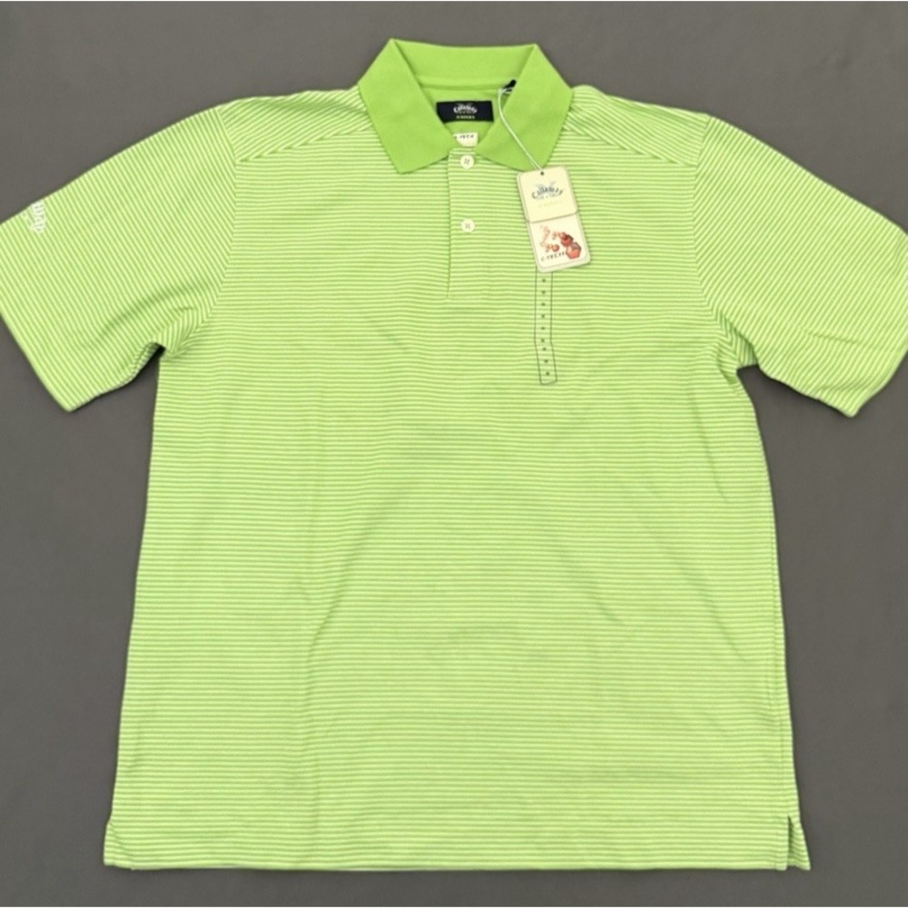 Callaway Shirt Men's Size Medium Green X-Series Golf Polo Top Striped NEW!